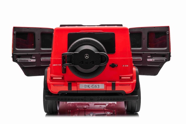 Electric Ride-on car Mercedes-Benz G63 AMG 4x4² Two-seater 12V, red, MP3 Player with USB/AUX input,