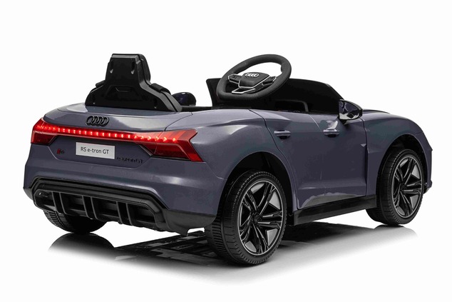 Electric Ride-on car Audi RS E-tron GT 12V, grey, wide single seat, 2.4 GHz remote control, USB / AU