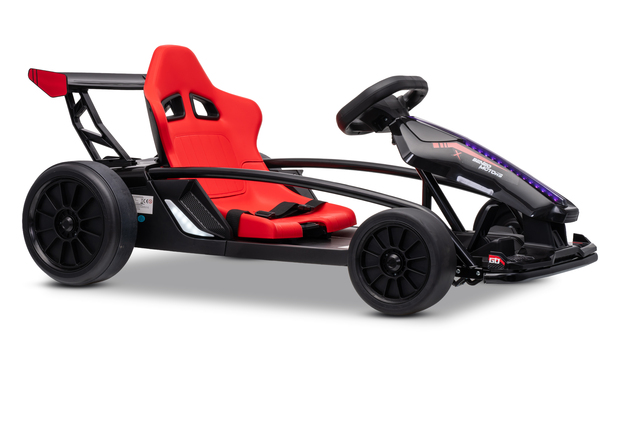 Drift kart elettrico per bambini 24 V | Beneo Motors Drift Car | Nero | 2 × 200 W | Batteria al litio