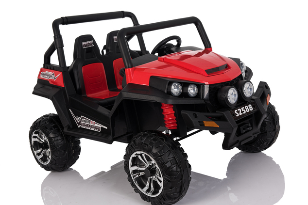 Electric Ride-On Toy Car RSX Red - 2.4Ghz, buggy 2X 12V/7Ah, 4 X MOTOR, remote control, two-seats in