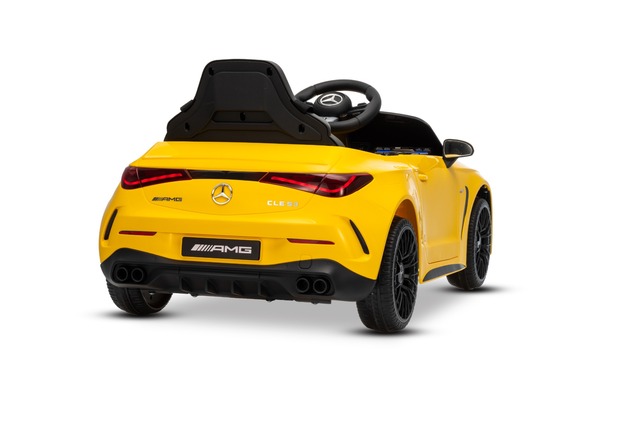 Electric Ride-on car Mercedes CLE 12V with rear-wheel drive, yellow, Single seater, Lithium battery,
