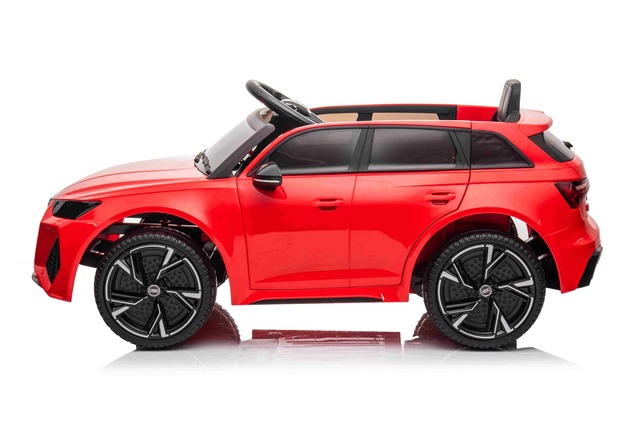Auto elettrica per bambini Audi RS6 12V, Rosso | Sedile in pelle | Porte apribili | 2 × 25 W motore 