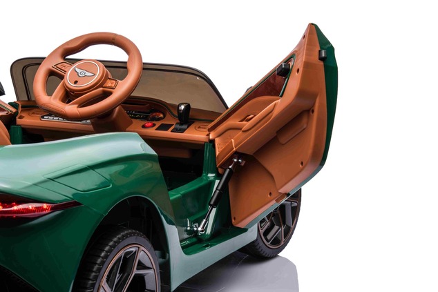 Electric Ride-on car Bentley Bacalar 12V, green, Doors opening upwards, 2.4 GHz remote control, LED 