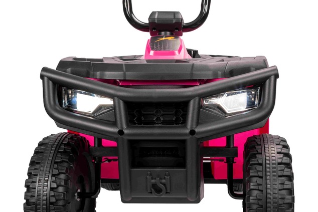 Licensed electric Ride-on quad Arctic Cat 12V with rear wheel drive, pink, LED lights, Lithium batte