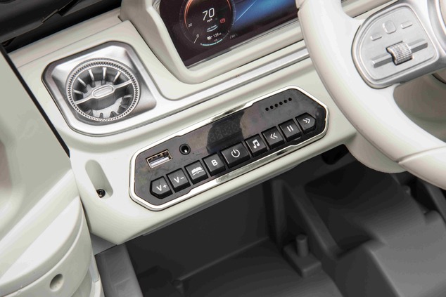 Electric Ride-on car Mercedes-Benz EQG 12V, grey, LED underlighted body parts, Functional front and 