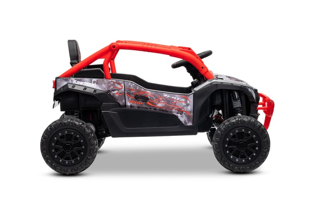 Electric Ride-on car Kawasaki TERYX KRX 1000 12V, red, single seat, rear axle suspension, 2.4 Ghz re