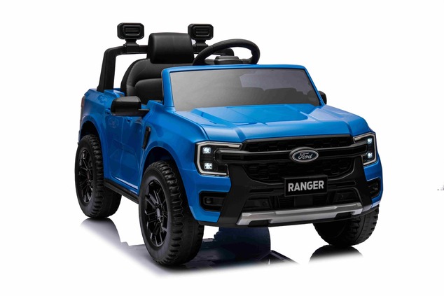Electric Ride-on car FORD 707, blue, Leather seat, 2.4 GHz remote control, Bluetooth / USB Input, Su