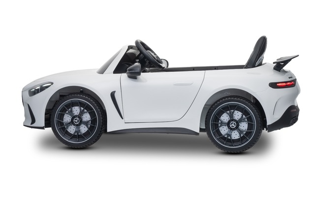 Electric Ride-on car Mercedes GT63 AMG 24V with 4x4 drive, white, Two-seater, Adjustable driver's se