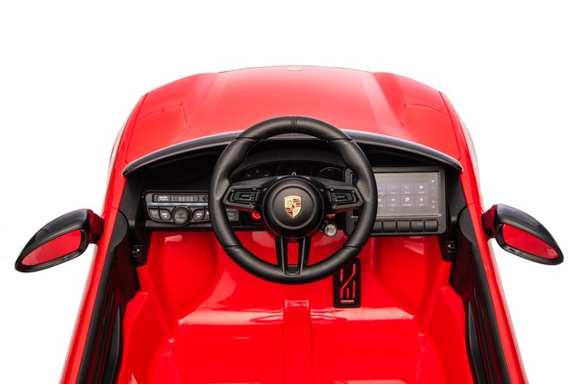 Electric Ride-on car Porsche Macan 12V Licensed with rear-wheel drive (Single seat), red, Lithium ba