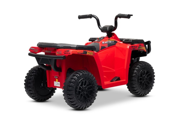 Licensed electric Ride-on quad Arctic Cat 12V with rear wheel drive, red, LED lights, Lithium batter