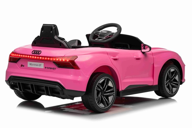 Electric Ride-on car Audi RS E-tron GT 12V, pink, wide single seat, 2.4 GHz remote control, USB / AU