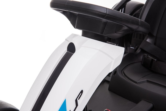 Drift Kart DRIFT-CAR 24V, White, Smooth Drift wheels, 2 x 350W Motor, Drift mode at 13 Km / h, 24V B