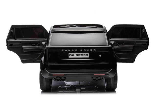 Electric Ride-on car Range Rover Model 2023, Two Seater, Black, Leatherette Seats, Radio with USB In