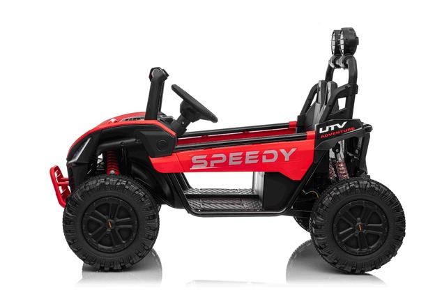 Electric Ride-on car T-REX Ride 4x4 Two-seater 24V, red, MP3 Player with USB/AUX input, 4x4 drive, L