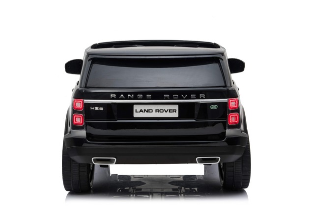 Electric Ride-On Range Rover, Black, Double Leather Seat, LCD Display with USB Input, 4x4 Drive, 2x