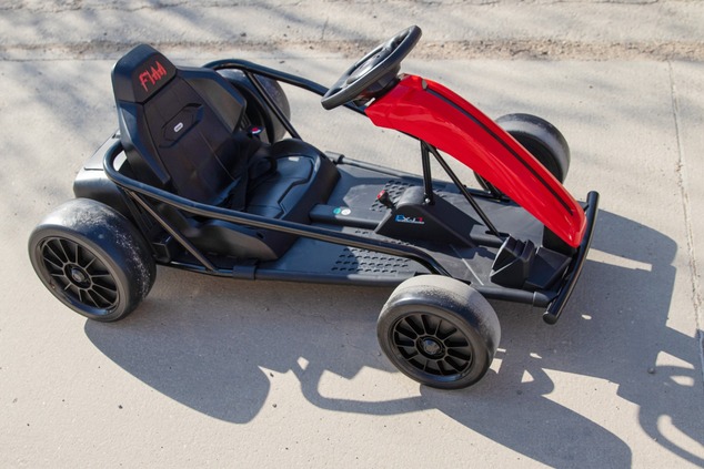 Drift Kart DRIFT-CAR 24V, Red, Smooth Drift wheels, 2 x 350W Motor, Drift mode at 13 Km / h, 24V Bat