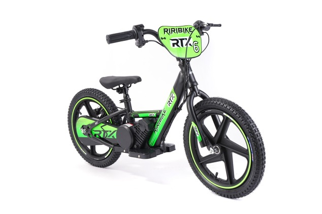 Children's electric balancer RIRIBIKE RTX6 24V (16"), green, Lithium battery, 250W motor, Disc brake