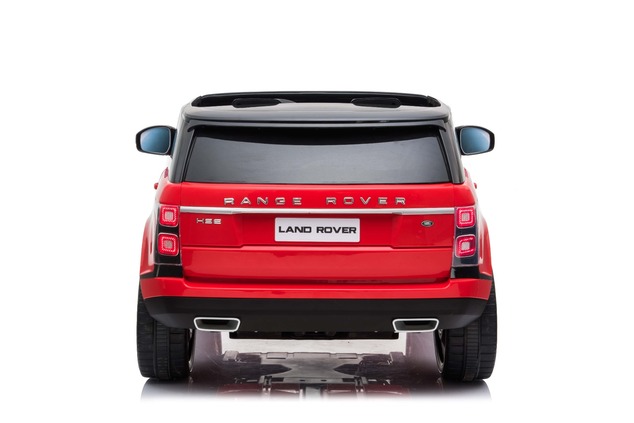 Electric Ride-On Range Rover, Red, Double Leather Seat, LCD Display with USB Input, 4x4 Drive, 2x 12