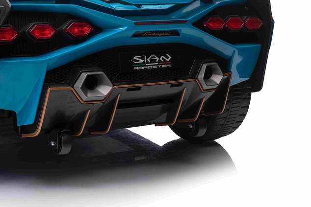 Electric Ride-on car Lamborghini Sian 4X4, blue, 12V, 2.4 GHz remote control, USB / AUX Input, Bluet