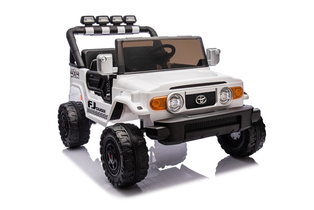 Electric Ride-on car Toyota FJ Cruiser XXL with 4x4 drive, licensed (Two-seater), white, Portable li