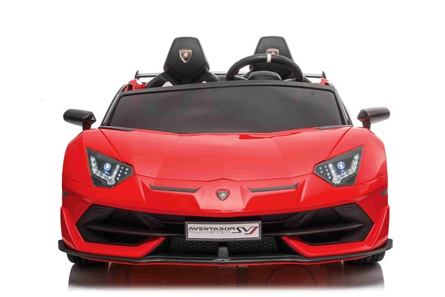Electric Ride on Car Lamborghini Aventador 12V for two users, Red, Vertical opening doors, 2 x 12V E