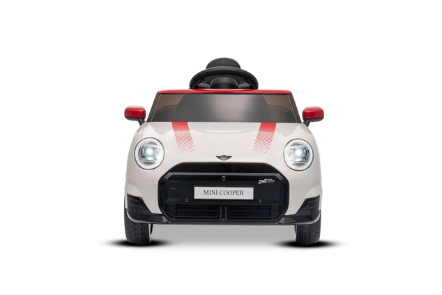 Electric Ride-on car Mini Cooper 12V, white, MP3 Player with USB and Bluetooth connection, 2.4 GHz r
