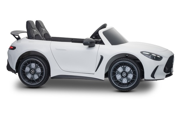 Electric Ride-on car Mercedes GT63 AMG 24V with 4x4 drive, white, Two-seater, Adjustable driver's se