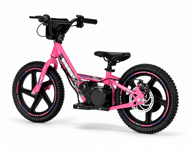 Elektrické odrážedlo 24 V, 250 W, 16" kola | Beneo Motors RIRIBIKE RTX6 | Růžové