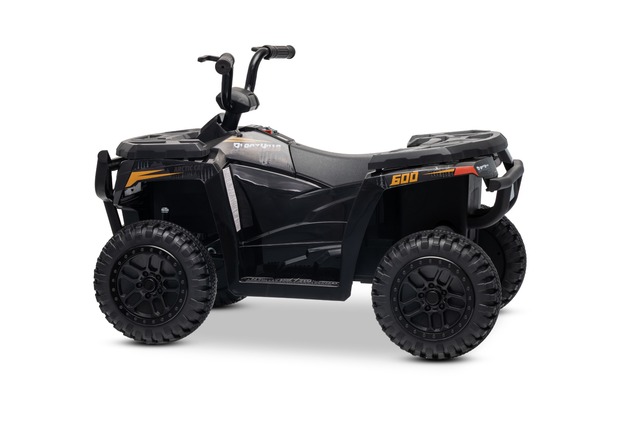 Licensed electric Ride-on quad Arctic Cat 12V with rear wheel drive, black, LED lights, Lithium batt