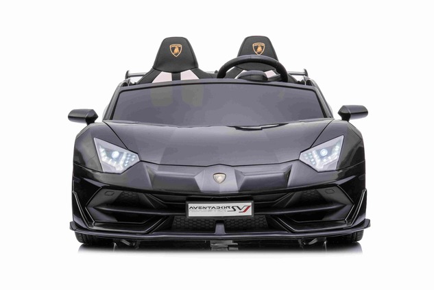 Electric Ride on Car Lamborghini Aventador 12V for two users, Black, Vertical opening doors, 2 x 12V