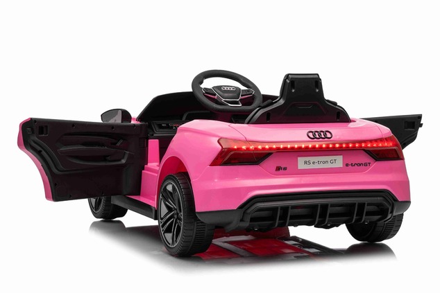 Electric Ride-on car Audi RS E-tron GT 12V, pink, wide single seat, 2.4 GHz remote control, USB / AU