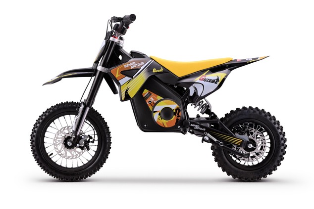 Elektro Dirtbike für Kinder 1000 W | Beneo Motors Gazelle Gelb | geeignet für 6–10 Jahre | Geschwind