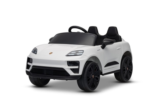 Electric Ride-on car Porsche Macan 12V Licensed with rear-wheel drive (Single seat), white, Lithium 
