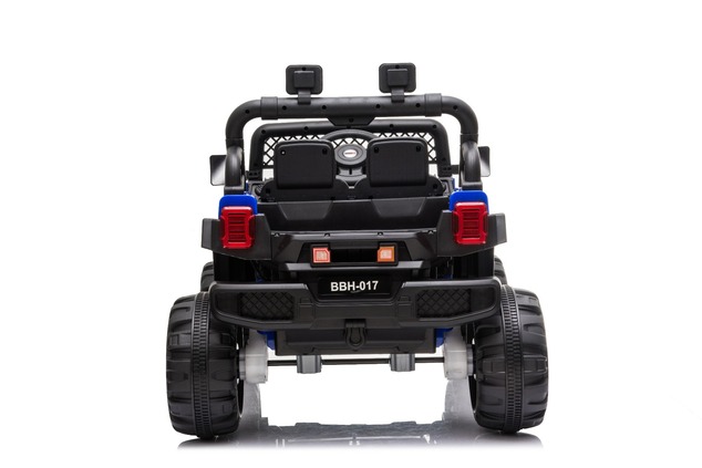 All Ride electric car with rear-wheel drive, blue, 12V battery, High chassis, wide seat, Suspension 