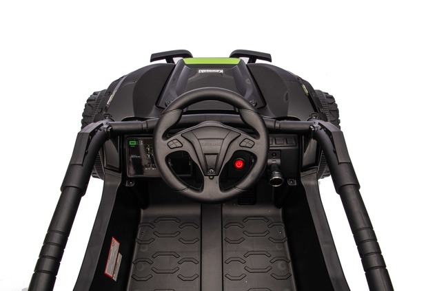 Electric Ride-on car Kawasaki TERYX KRX 1000 12V, black, single seat, rear axle suspension, 2.4 Ghz 