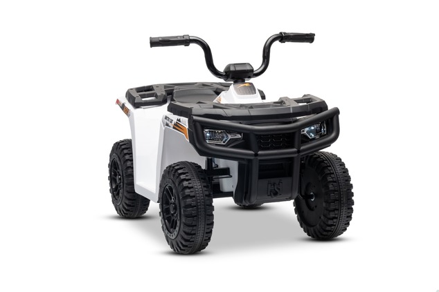 Licensed electric Ride-on quad Arctic Cat 12V with rear wheel drive, white, LED lights, Lithium batt