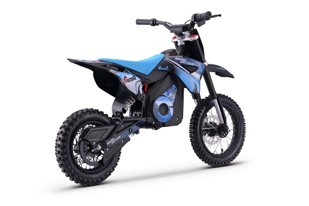 Kids Electric Dirt Bike 1000W | Beneo Motors Gazelle Blue | Ages 6–10 | Speed Limiter