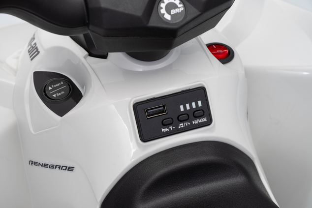 Licencovaná dětská elektrická mini čtyřkolka 25 W | Can-Am Renegade | Lithiový akumulátor 7,2 V | Bílá
