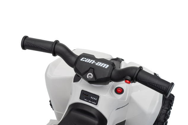Licencovaná dětská elektrická mini čtyřkolka 25 W | Can-Am Renegade | Lithiový akumulátor 7,2 V | Bílá