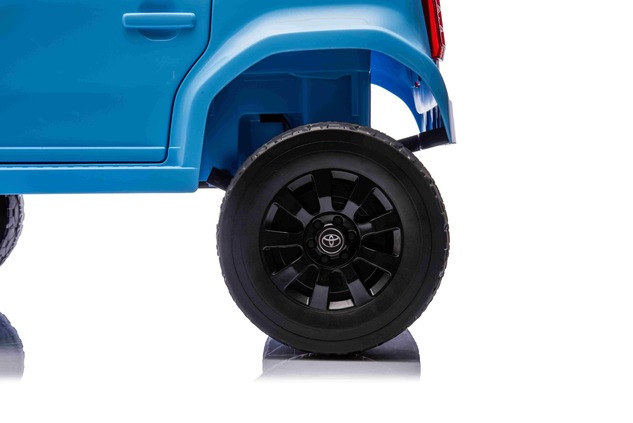 Electric ride-on car Toyota Landcruiser 12V, blue, wide single seat, 2.4 GHz remote control, USB / A