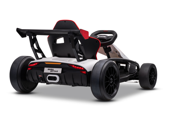 Drift kart elettrico per bambini 24 V | Beneo Motors Drift Car | Bianco | 2 × 200 W | Batteria al litio