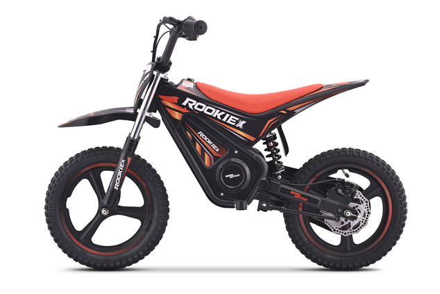 Pocket bike eléctrica para niños ROOKIE X 24V (14") | Batería de litio | Motor sin escobillas 250 W | Freno de disco