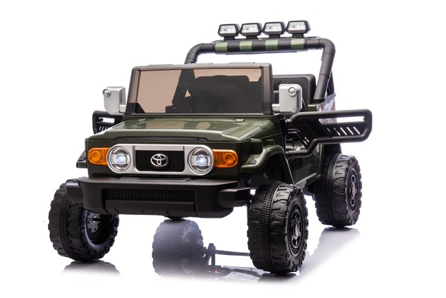 Electric Ride-on car Toyota FJ Cruiser XXL with 4x4 drive, licensed (Two-seater), green, Portable li