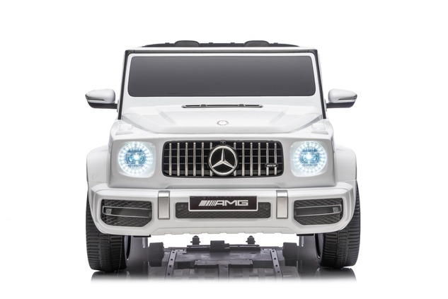 Electric Ride-on car Mercedes-Benz G63 AMG 4x4 Two-seater 24V, white, MP3 Player with USB/AUX and Bl