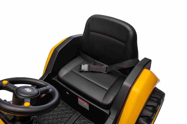 Licensed Caterpillar Electric Excavator, Single Seat, Yellow, USB Input on MP3 Player, Rear Drive wi