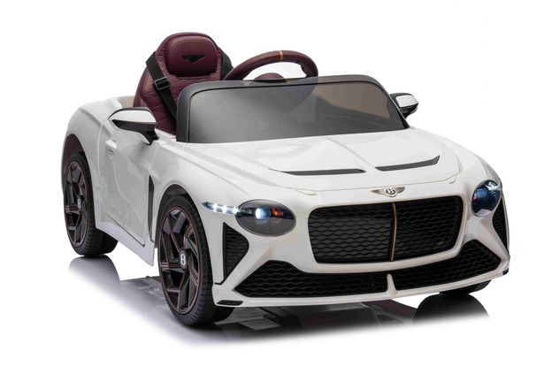 Electric Ride-on car Bentley Bacalar 12V, white, Doors opening upwards, 2.4 GHz remote control, LED 