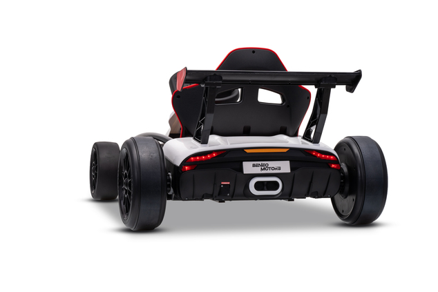 Drift kart elettrico per bambini 24 V | Beneo Motors Drift Car | Bianco | 2 × 200 W | Batteria al litio