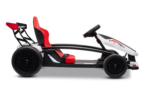 Drift kart elettrico per bambini 24 V | Beneo Motors Drift Car | Bianco | 2 × 200 W | Batteria al litio