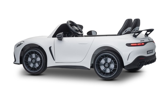 Electric Ride-on car Mercedes GT63 AMG 24V with 4x4 drive, white, Two-seater, Adjustable driver's se