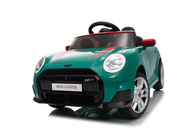 Electric Ride-on car Mini Cooper 12V, green, MP3 Player with USB and Bluetooth connection, 2.4 GHz r